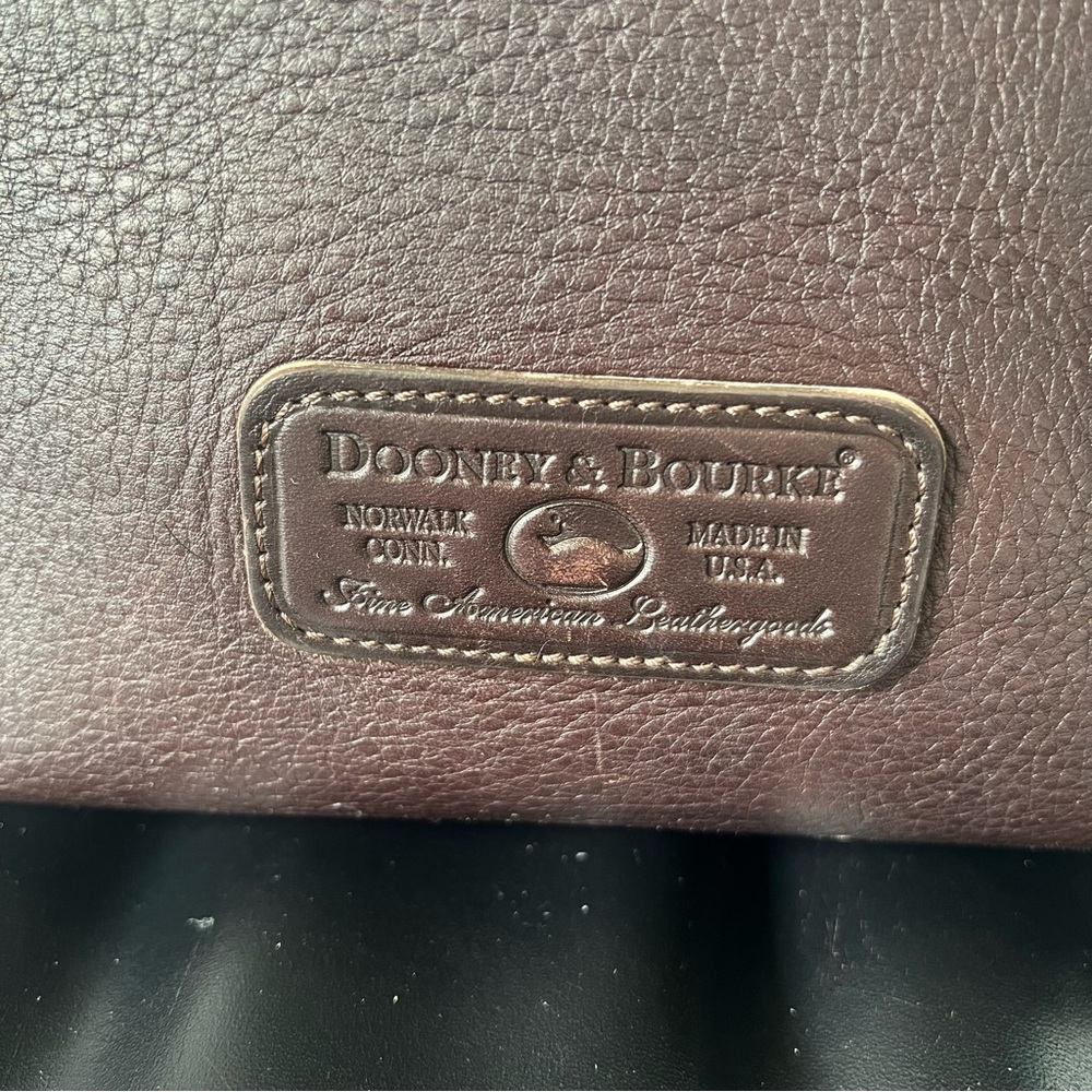 Dooney & Bourke Brown Leather Tote - Picture 2 of 12
